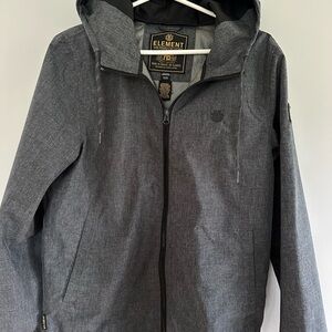 Element Men's Hooded Windbreaker Jacket in Charcoal Gray